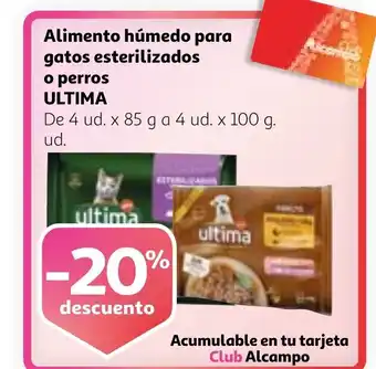 Alcampo ULTIMA Alimento húmedo para gatos esterilizados oferta