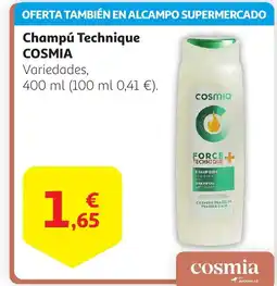 Alcampo COSMIA Champú Technique oferta