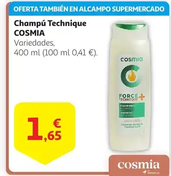 Alcampo COSMIA Champú Technique oferta