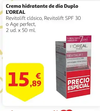 Alcampo L'OREAL Crema hidratante de día Duplo oferta