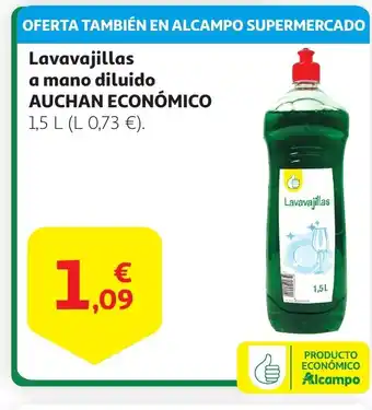 Alcampo AUCHAN ECONÓMICO Lavavajillas a mano diluido oferta