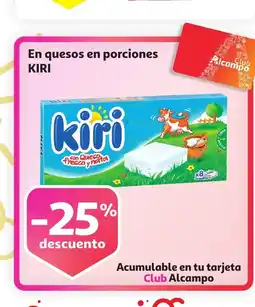 Alcampo KIRI En quesos en porciones oferta