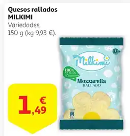 Alcampo MILKIMI Queso rallados oferta