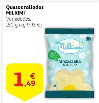 Alcampo MILKIMI Queso rallados oferta