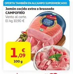 Alcampo CAMPOFRIO Jamón cocido extra o braseado oferta