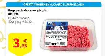 Alcampo ROLER Preparado de carne picada oferta