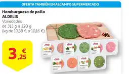Alcampo ALDELIS Hamburguesa de pollo oferta