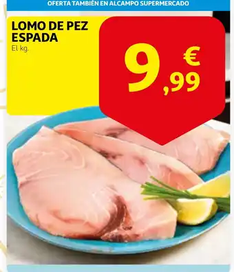 Alcampo Lomo de pez espada oferta