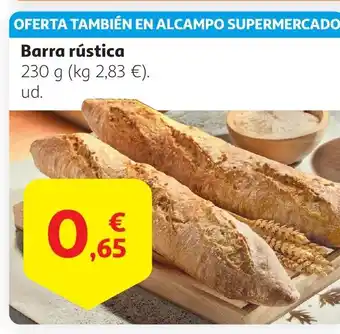 Alcampo Barra rústica oferta