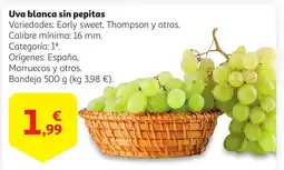 Alcampo Uva blanca sin pepitas oferta