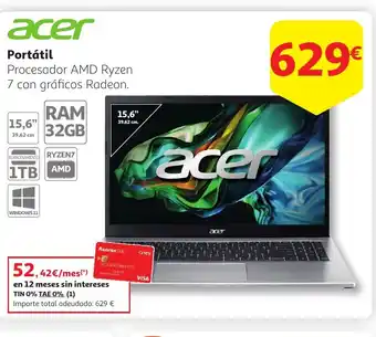 Alcampo ACER Portátil oferta