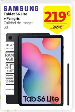 Alcampo SAMSUNG Tablet S6 Lite + Pen gris oferta