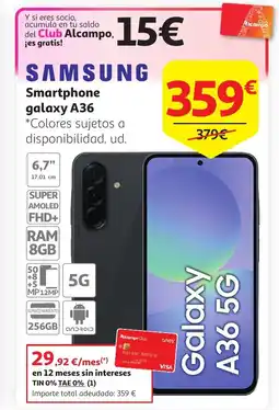 Alcampo SAMSUNG Smartphone galaxy A36 oferta