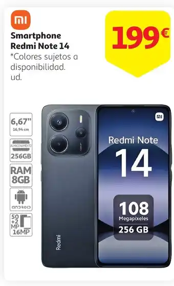 Alcampo Smartphone Redmi Note 14 oferta