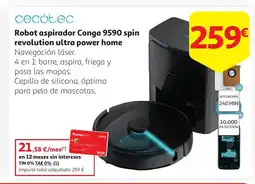 Alcampo CECOTEC Robot aspirador Conga 9590 spin revolution ultra power home oferta