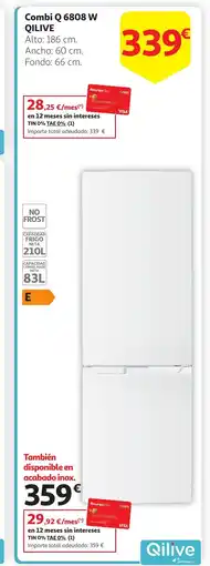 Alcampo QILIVE Combi Q 6808 W oferta