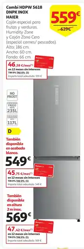 Alcampo HAIER Combi HDPW 5618 oferta
