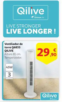 Alcampo QILIVE Ventilador de torre Q6833 oferta
