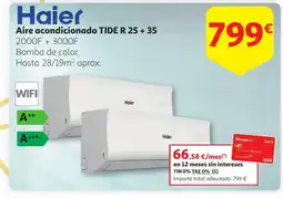 Alcampo HAIER Aire acondicionado TIDE R 25 +35 oferta