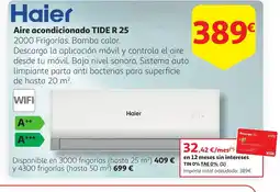 Alcampo HAIER Aire acondicionado TIDE R 25 oferta