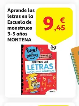 Alcampo MONTENA Aprende las letras en la Escuela de monstruos 3-5 años oferta