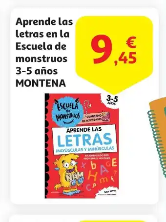 Alcampo MONTENA Aprende las letras en la Escuela de monstruos 3-5 años oferta