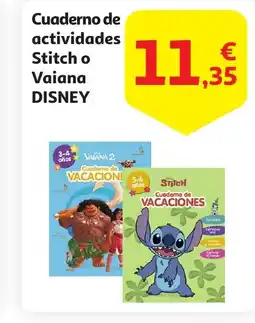 Alcampo DISNEY Cuaderno de actividades Stitch o Vaiana oferta