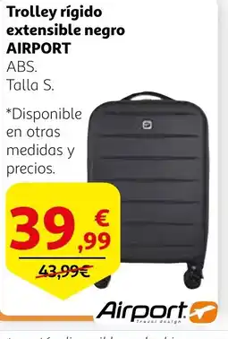 Alcampo AIRPORT Trolley rígido extensible negro oferta