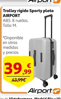 Alcampo AIRPORT Trolley rígido Sporty plata oferta