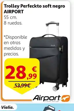 Alcampo AIRPORT Trolley Perfeckto soft negro oferta
