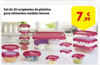 Alcampo Set de 15 recipientes de plástico para alimentos modelo Serena oferta