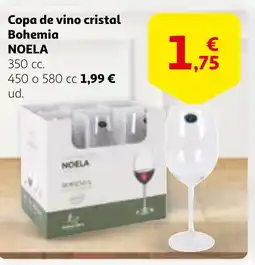 Alcampo NOELA Copa de vino cristal Bohemia oferta