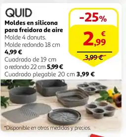 Alcampo QUID Moldes en silicona para freidora de aire oferta
