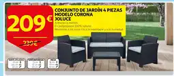 Alcampo Conjunto de jardín 4 piezas modelo corona oferta