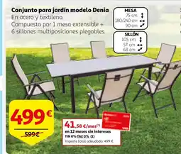 Alcampo Conjunto para jardín modelo Denia oferta