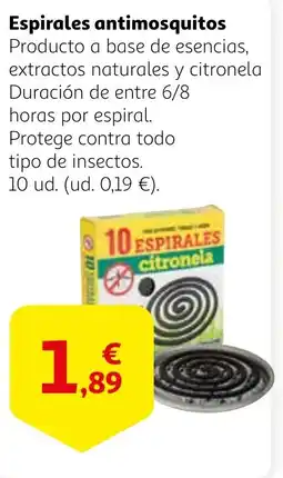Alcampo Espirales antimosquitos oferta