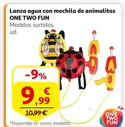 Alcampo Lanza agua con mochila de animalitos oferta