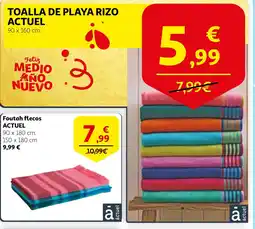 Alcampo ACTUEL Toalla de playa rizo oferta