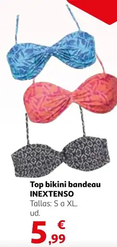 Alcampo INEXTENSO Top bikini bandeau oferta