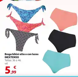 Alcampo INEXTENSO Braga bikini alta o con lazos oferta