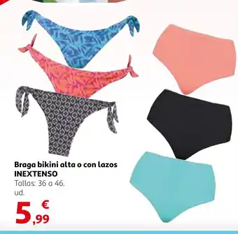 Alcampo INEXTENSO Braga bikini alta o con lazos oferta