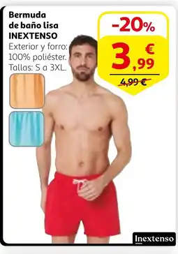 Alcampo INEXTENSO Bermuda de baño lisa oferta