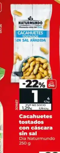 Maxi Dia Cacahuetes tostados con cáscara sin sal oferta
