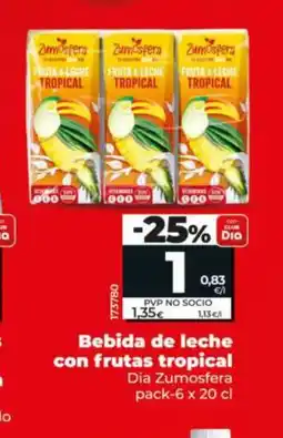 Maxi Dia Bebida de leche con frutas tropical oferta