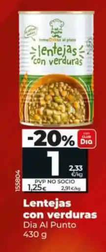 Maxi Dia Lentejas con verduras oferta