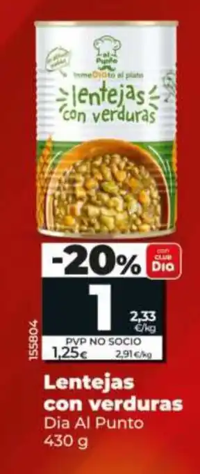 Maxi Dia Lentejas con verduras oferta