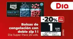 Maxi Dia Bolsas de congelación con doble zip oferta