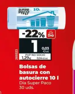 Maxi Dia Bolsas de basura con autocierre oferta