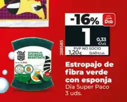 Maxi Dia Estropajo de fibra verde con esponja oferta