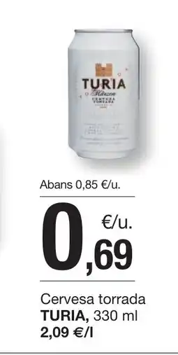 BonpreuEsclat TURIA Cervesa torrada oferta